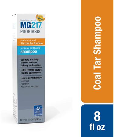 MG217 Psoriasis Medicated Conditioning Coal Tar Shampoo 8oz - Soothes Itchy Scalp & Flakes - Buy Online on GoSupps.com