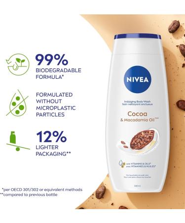 NIVEA Cocoa Butter & Macadamia Oil Body Wash 3x500mL - Buy Online on GoSupps.com