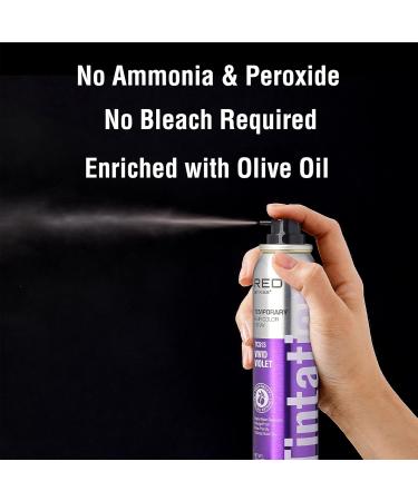 KISS Temporary Hair Color Spray - One Day Instant Fast-Drying Washable Hair Dye for Halloween Party DIY Cosplay Hair Styling (Vivid Violet) - Buy Online on GoSupps.com