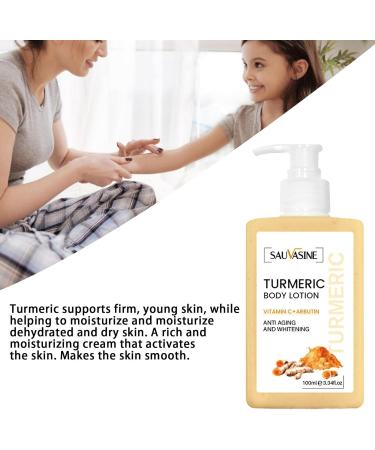  Voiakiu turmeric body cream 100ml ginger extract daily care cream for women moisturiser for smooth skin brightening body lotion for shoulders back neck arms - Buy Online on GoSupps.com