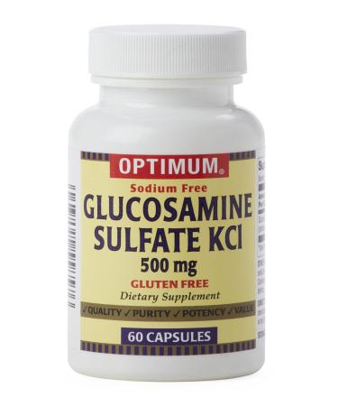 Optimum Glucosamine Sulfate KCI 500mg 60 Capsules Each (Pack of 7)