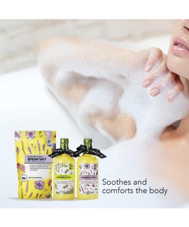 2lb Epsom Salt Bubble Bath for Women - Lavender & Eucalyptus Mint Scented Spa Gift Set - Buy Online on GoSupps.com
