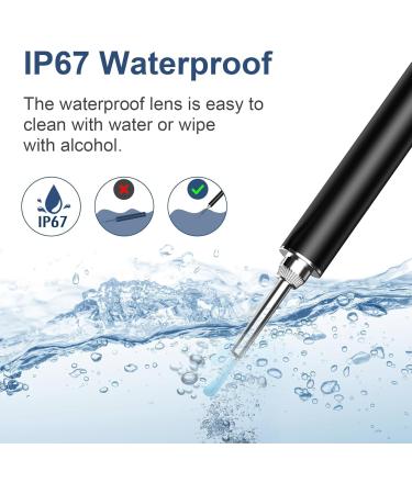 1296P HD ECleaner with Camer Earwax Remover Tool Visual Ear Remover Camera with 6 Silicon Ear Spoons Ear Cleaning Kit for iOS & Android (Black) Balck1 - Buy Online on GoSupps.com