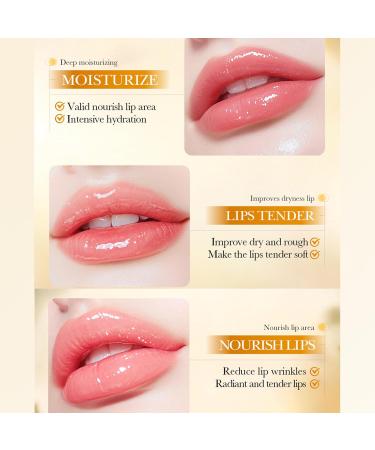 BEUKING Osmanthus Petrolatum Hydrating Lip Mask Gels with Glycerin and Aloe Extract Moisturizing Mask Lip Treatment & Lip Patches for Dry Lips Hydration & Repair Day & Night Use (5 PCS) - Buy Online on GoSupps.com