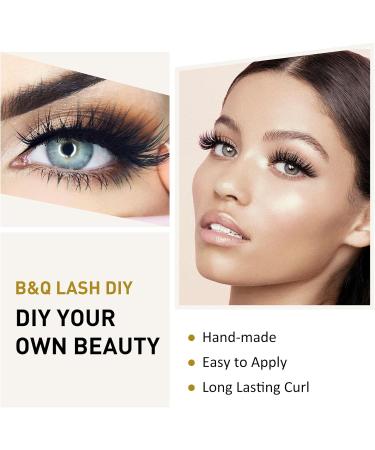 D-16mm B06 Cluster Lashes 16mm 72 Clusters | Mega Volume DIY Soft Fluffy Eyelash Extensions - Buy Online on GoSupps.com