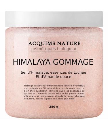 Acquims Nature HIMALAYA Revitalizing Salt Scrub 250g - Nourishing 100% Organic Salt Scrub - Rich in Natural Minerals - Mixed with Sweet Almond and Lychee Oils