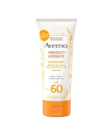 Aveeno Protect + Hydrate Sunscreen For Face SPF 60 2 fl oz (60 ml)