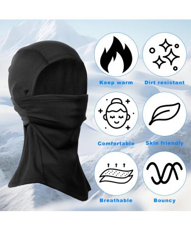 Corpower Kids Storm Hood - 2-Piece Winter Ski Mask & Face Hood for Girls | Outdoor Sports Bicycle Hat - Black - Buy Online on GoSupps.com