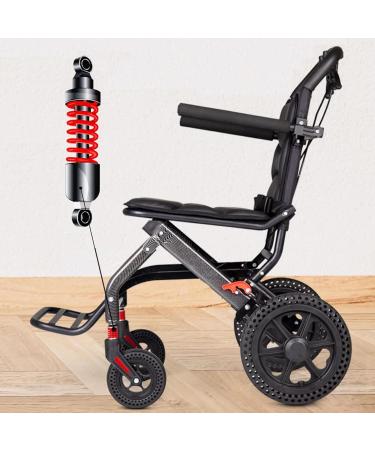 Folding Transport Wheelchair Ultralight Portable Travel Wheelchairs with Handbrake Aluminum Alloy Lightweight Wheelchair Trolleys for Elderly and Children - Buy Online on GoSupps.com