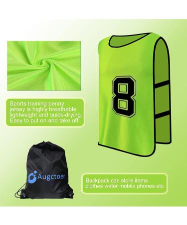Numbered Soccer Pennies Scrimmage Vest Team Practice Pinnies | 6pcs Green Medium - Buy Online on GoSupps.com