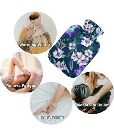 NAANLE Magic Tropical Flowers Hot Water Bottle | 1L Heat Therapy for Back Pain Relief | Transparent Hand & Foot Warmer - Buy Online on GoSupps.com