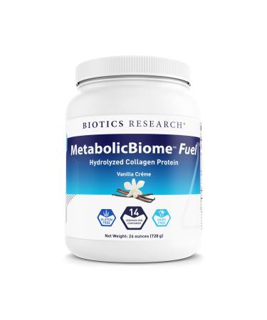 MetabolicBiome Fuel Hydrolyzed Collagen Protein Vanilla - High-Performance Daily Shake 20g Clean Protein 9g Non-grain Fiber 9g Healthy Fats Microbiome Support Allergen-free 14 Servings
