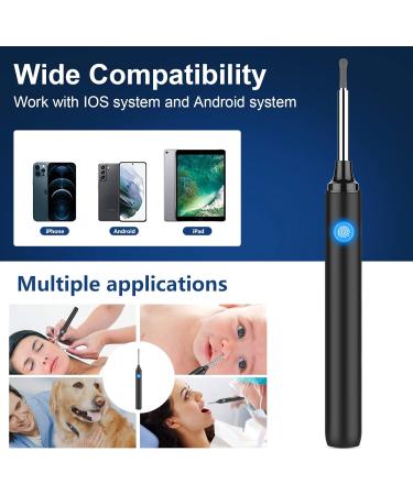 Ear Wax Removal Tool Kit with 1080P Camera and 6 Replaceable Ear Scoops - Waterproof, 6 LED Lights for Earwax Removal - Buy Online on GoSupps.com