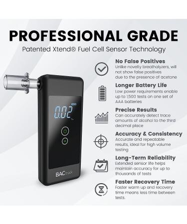 BACtrack Trace Breathalyzer | Professional-Grade Accuracy | DOT & NHTSA Compliant | Portable Alcohol Tester - Buy Online on GoSupps.com