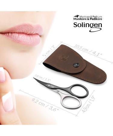 marQus Solingen INOX Titanium Self-Sharpening Nail and Cuticle Scissors - Precision Scissors from Germany in Handy Case - Pedicure Beauty Grooming Kit for Nails and Eyebrows - Buy Online on GoSupps.com
