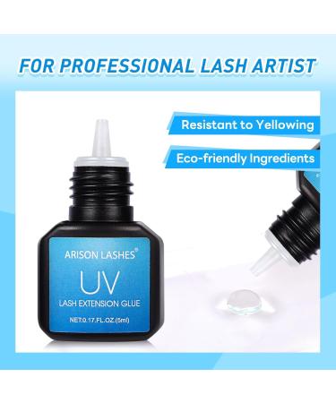 Buy UV Lash Glue for Eyelash Extensions - Fast Drying 8-9 Weeks Hold Waterproof | Professional Use Only - Buy Online on GoSupps.com