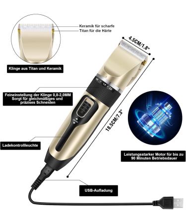 Professional Wireless Hair Clipper & Body Trimmer | All-in-One Precision Grooming for Men Kids & Pets - 90 Min Runtime & Sharp Ultrasound Blade - Buy Online on GoSupps.com