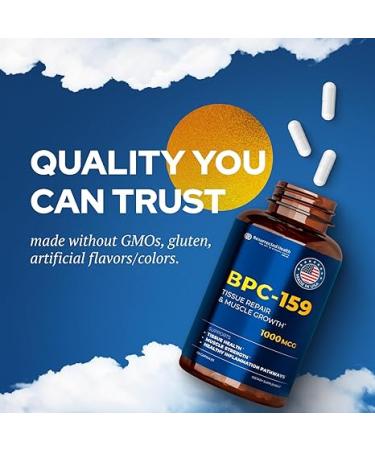 Ressurected Health BPC 157 Alternative - High Potency BPC-159 for Muscle & Workout Recovery - Research Proven Quality - 60 Capsules  1000 mcg - Buy Online on GoSupps.com