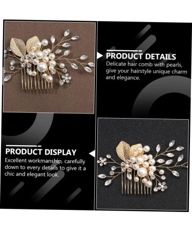 MAGICLULU Beaded Hair Comb Pearl Hair Pin Flower Girl Headpiece Wedding Hair Clip Wedding Headpiece for Bride Bridal Headwear Headpieces Accessories Rhinestones Man-made Pearl Girl Child - Buy Online on GoSupps.com