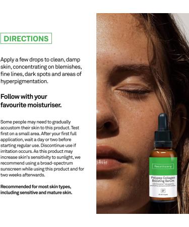 facetheory PolyPep Collagen Boosting Serum S8 - Centella Asiatica Based Face Serum Retinol-Free Face Lift Collagen Peptide Serum Vegan and Cruelty-Free Made in the UK | 30ml - Buy Online on GoSupps.com