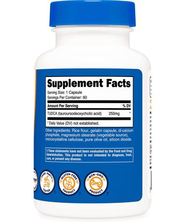 Nutricost Tudca 250 mg - 60 Capsules | Liver Support & Detox Supplement - Buy Online on GoSupps.com