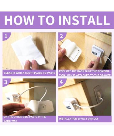 Child Safety Refrigerator Door Lock-Grandoto Combination Keyless Fridge Locks for Childproof Safe Freezer Latches & Baby Proofing for Cabinet Drawer Fridge Cupboard Windows (1P White) 1 White - Buy Online on GoSupps.com