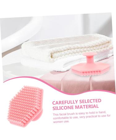 Angoily Silicone Face Brush Facial Brush Silicone Face Exfoliator Facial Cleansing Brush Silicone Skin Care Tools Silicone Face Scrubber Shower Scrubber for Body Silica Gel Scalp Cleanser - Buy Online on GoSupps.com