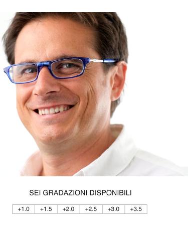 Original Clic Classic Reading Glasses for Men & Women | Magnetic Pull-Out Bar | Blue 2.0 Reading Help - Buy Online on GoSupps.com