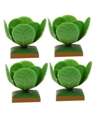 RORPOIR 4pcs Cabbage Model Garden Decor Simulated Models Puzzle Toys Accessory Educational Playthings Home Decor Tiny Foods Miniature Model Toys Plastic Fake Vegetables Apple Tree Child