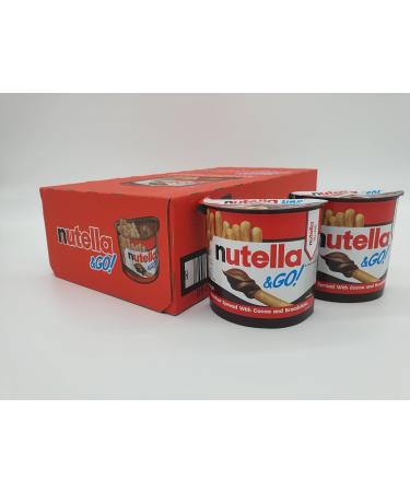 Nutella & Go Hazelnut Spread with Cocoa and Breadsticks 12 x 48g Packs Lunch time Snacks. Snack For All ages. - Buy Online on GoSupps.com