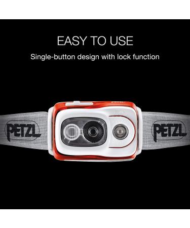 Petzl Swift RL 900 Lumens Rechargeable Headlamp with Auto Brightness, Orange - Buy Online on GoSupps.com