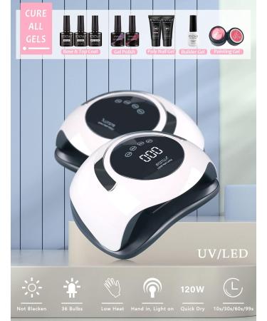 BTIZTLLA Gel Nail Polish Kit with 120W LED Light - 12 Colors Set with UV LED Nail Lamp and Manicure Tools - Perfect for Beginners at Home - Buy Online on GoSupps.com