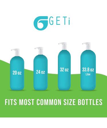 Geti Beauty Salon Top Shampoo Bottle Liquid Dispenser 12-Pack - Fits 33.8 oz Containers - Non-Slip Design - 28/410 4cc Pump - Pack of 12 - Buy Online on GoSupps.com