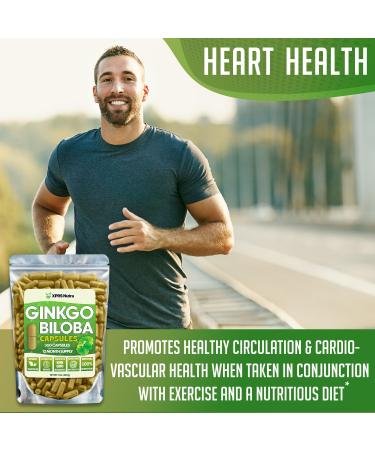 XPRS Nutra Ginkgo Biloba Capsules - Gingko Biloba Encapsulated Supplements for Cognition - Vegan Friendly Ginkoba Biloba - Immunity Boosting Ginkgo Biloba Capsules - 360 Count - Buy Online on GoSupps.com