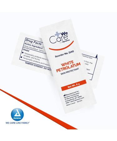 Dynarex White Petrolatum Ointment 144x5g - Skin Irritation & Diaper Rash Relief - Buy Online on GoSupps.com