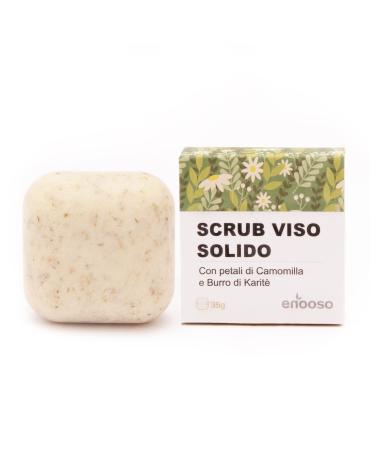 Enooso - Fixed facial cleaning for skin that is too acne with clay aloe vera & chamomile flowers - facial cleaner with peeling effect - of course organic 100% vegan & plastic -free 35g