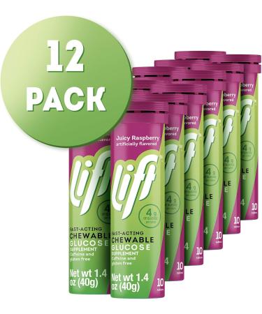 Lift Glucose Fast-Acting Glucose Chewable Energy Tablets Raspberry 10 ct Tube (Pack of 12) 10 Count (Pack of 12) Raspberry - Buy Online on GoSupps.com