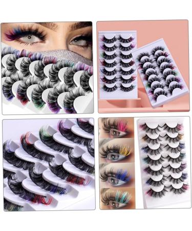 FRCOLOR 7 Pairs Fake Eyelashes False Lashes Cosmetic Lashes Women Lashes with Color Colored Lashes False Lash Extensions Individual Lashes Curl Lash Clusters Chemical Fiber Extend Cosplay - Buy Online on GoSupps.com