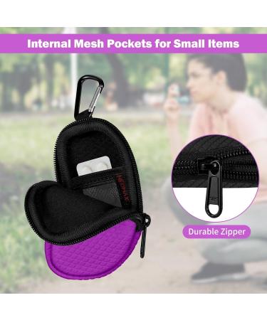 MEDMAX Neoprene Asthma Inhaler Holder - Purple Case with Carabiner Clip - Buy Online on GoSupps.com