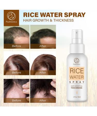 Psalmonica Rice Water Hair Growth Set: Serum, Spray, Oil, Shampoo - Rosemary Oil Formula for Hair Loss Treatment in Women and Men - Buy Online on GoSupps.com