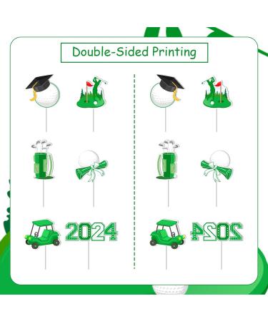 Sursurprise Senior Night Golf Decorations 36Pcs Golf Graduation Cupcake Toppers Golf Player Sports Team 2024 Graduation Party Supplies for High School College - Buy Online on GoSupps.com