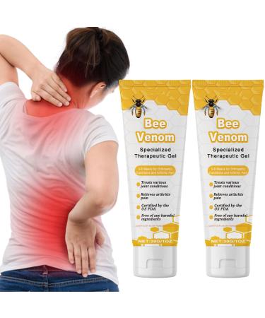 2 pieces aeehfeng bee venom joint therapy pain relief gel bee venison GENENCHARTAGE Pain relief gel aeehfeng new zealand bee venom joint relief gel professional treatment gel 30g