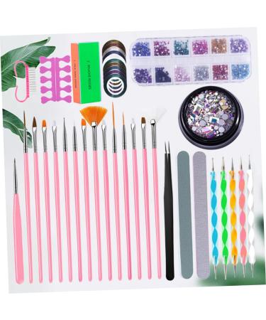 minkissy 1 Set Crystal Nail File Crystal Set Professional Pedicure Kit Nail Liner Brush Set Professional Manicure Set Nail Art Pen Kit Nail Painting Tools Nail Art Liner Paint Pen 20X2X1CM - Buy Online on GoSupps.com