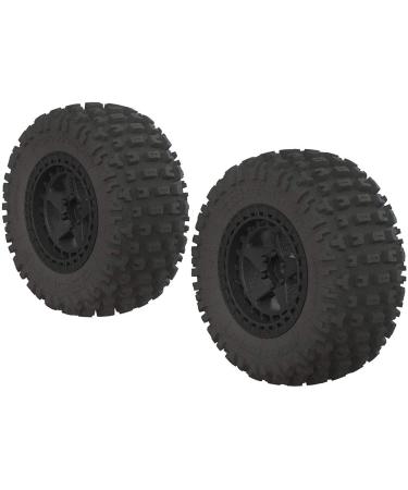 ARRMA 1/10 dBoots Fortress SC 2.2/3.0 Pre-Mounted Tires, 14mm Hex, Black (2), ARAC9630