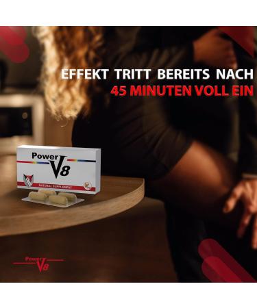 Power V8 x 4 Capsules - Energy Boost for Active Men | Extra Strong with Ginseng & Ginkgo | No Prescription Needed | Fast Shipping Internationally - Buy Online on GoSupps.com