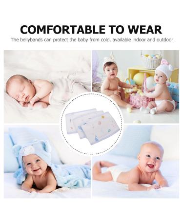 ULTNICE 3Pcs Cotton Baby Belly Band | Infant Umbilical Cord Support | Newborn Waist Cover - Sky Blue - Buy Online on GoSupps.com