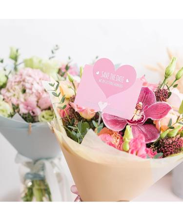 100 Plastic Floral Picks - Heart Shape Flower Place Card Holder for Wedding & Party Decor - Buy Online on GoSupps.com