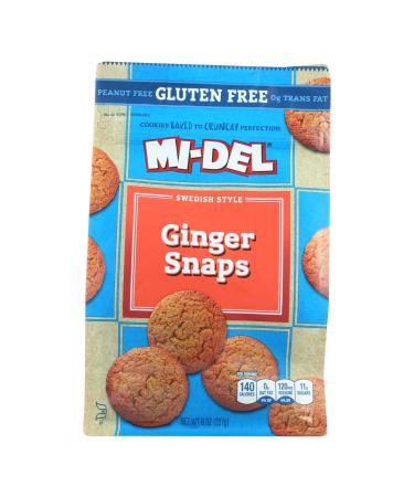 Midel Ginger Snaps, Gluten Free - 8 Ounce (Pack of 8) Ginger 8 Ounce (Pack of 8)