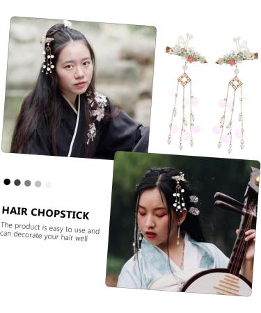 2 Pairs Butterfly Hair Clip Hair Barrettes for Girls Pearl Hair Pin Vintage Hair Clips Hair Barrettes for Women Tassel Hair Clips Headpiece for Women Alloy Hair Stick Metal Miss - Buy Online on GoSupps.com