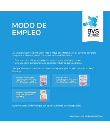 Barakaldo Vet Shop Wet Dog Food Fruit Grain Free Rabbit Banana 1 piece x 400 g - Buy Online on GoSupps.com